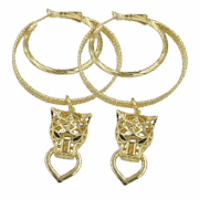 Vergulde Creolen “Panther Glam”