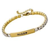 RVS Zirconia Armband Verguld of Verzilverd