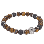 Armband met Lava- en Tijgeroogstenen