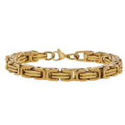Luxe RVS Byzantijnse/Koningsschakel Armband / Verguld of Verzilverd