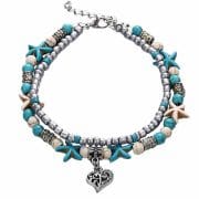 Enkelbandje Silver Heart