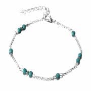 Enkelbandje Silver Turquoise
