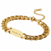 RVS Schakelarmband Verguld