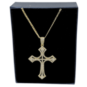 Halsketting “Open Zirconia Cross”