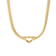 Halsketting “Open Heart” Verguld of Verzilverd