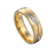 Vergulde RVS Ring met Gravering