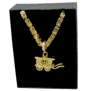 Vergulde Halsketting “Traveler Wagon “