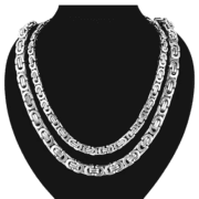 Halsketting Verzilverd Koningsschakel / Diverse maten