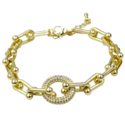 Vergulde schakelarmband “Orbital Link”