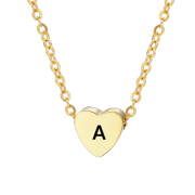 Halsketting Hart met gravering