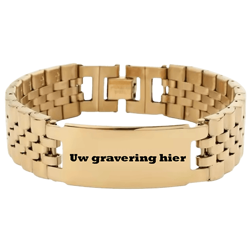 Graveerbare Schakelarmband Verguld