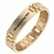 Graveerbare Schakelarmband Verguld