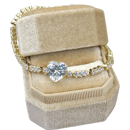 Vergulde armband "Royal Brilliant Heart"