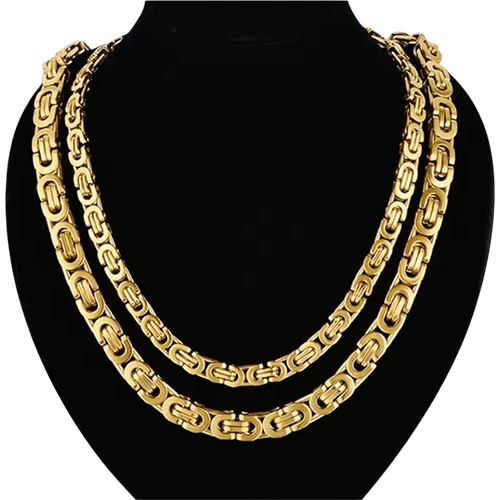 Halsketting Verguld Koningsschakel / Diverse maten