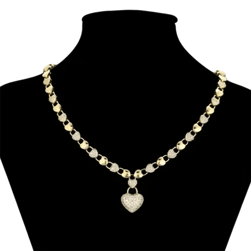 Halsketting “Golden Zirconia Hearts” - Afbeelding 2