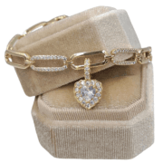 Vergulde Armband “Sparkling Heart”